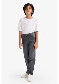 Resim Defacto Erkek Çocuk Straight Fit Düz Paça Jean Pantolon F8432a826smnm40 Siyah-nm40 