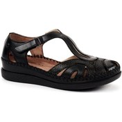 Resim Forelli Sally Anatomik Kadın Sandalet Siyah 001 