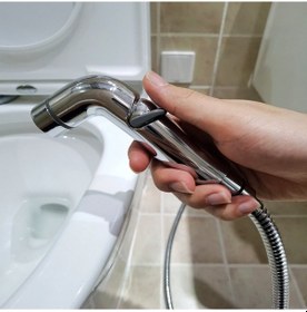 Resim Fause KTS101 Spiralli Taharetmatik Debi Ayarlı Taharet El Duşu Krom 