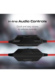 Resim Vertux Blitz Kırmızı - Oyuncu Kulaklık Stereo 7.1 Surround Kablolu Kulaküstü 