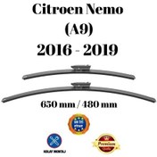 Resim Citroen Nemo A9 2016 2017 2018 2019 Uyumlu Ön Cam Silecek Süpürgesi Takımı 650/480mm Silbak Sb2619d 