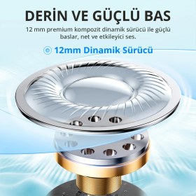 Resim Earfun Earbuds Air Life Bluetooth Kulakiçi Kulaklık - Bluetooth 5.4 - 35 Saate Kadar Kullanım Süresi - Siyah (Earfun Türkiye Garantili) 
