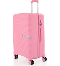 Resim Mçs Polipropilen 2li Valiz Seti Orta & Kabin V374 S24sy1000079-set 00020 Pembe 