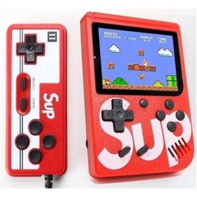 Resim Sup Çift Kol 400 Nostalji Oyunlu Mini Atari Gameboy gamebox Oyun Konsolu Beyaz Kırmızı 