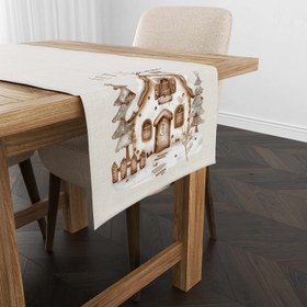 Resim Evmila Kış Desenli Runner Modeli - 40x140 cm 