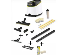 Resim Sc 3 Deluxe Buharlı Temizlik Makinesi + Cam Temizleme Aparatı + Halı Başlığı + 15LI Bez 