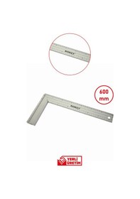 Resim Alüminyum Marangoz Gönye 600 Mm Hassas Ölçüm Ve Hizalama Aleti 