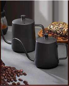 Resim İNOVA LİFE Mini Drip Siyah Kettle Kapaklı 600 ml 