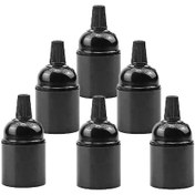 Resim Vintage E27 Duy, 6 Parça Bakalit Duy, E27 Duy Vidalanabilir Duy, Ev Bar Ofis Dıy Sarkıt Duy, Siyah Diğer 