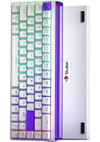 Resim K68 Pro Kablolu Mekanik Oyuncu Klavyesi Hottswapp Red Switch Driverli Türkçe Q Gaming Beyaz Klavye. 