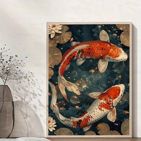 Resim 1 DIY İki Koi Balığı 5D Elmas Boyama Seti Başlangıçlar İçin, Tam Matkap Yuvarlak Kristal Sanat Seti, Çerçevesiz Tuval El Sanatları, Ev Duvar Dekorasyonu, Doğum Günü veya Sevgililer Günü Hediyesi, 30cmx40cm/11.81inx15.75in/40cmx50cm/15.75inx19.7in Çeşitli Tatil Dekorasyonları, Yatak Odası, Ofis, Oturma Odası Yaratıcı Ev Dekorasyonu Hediyesi, El Yapımı Küçük Hediye, Tatil Küçük Hediye, Aile ve Arkadaşlar İçin İdeal Hediye 