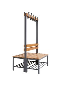Resim Ayakkabılıklı 4 Ayaklı Çift Taraflı Bank, 10 Kanca, 100x85x170 Cm, Sporbankı 