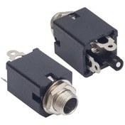 Resim 6.3mm Gitar Jack Şase Stereo Dik-180038 