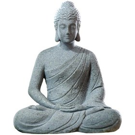 Resim Suntek Reçine Balık Tankı Buda Oturma Heykeli Ev Dekor 3 