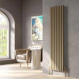 Resim Lojimax Alüminyum Dekoratif Radyatör Siesta 1800 x 463 8 Dilim | Mat Bronz | Yüksek Isıl Güç | 5 Yıl Üretici Garantisi 