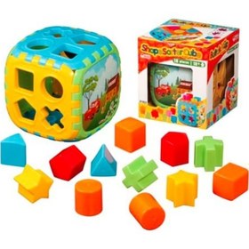 Resim Dede Oyuncak Eğitici Bultak Şekilli Küp 18 Parça 