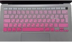 Resim McStorey MacBook Air 13 inç Rusça Klavye Koruyucu – ISO Avrupa (Ters L Enter) – İnce Silikon – A1932 A2179 A2337 (M1) Pembe 