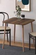 Resim Monte Sehpa Kare Mutfak Masası 70x70 cm Ceviz 