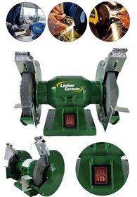 Resim Lieber German 150 Mm Turbo Motorlu 1500 Watt Çark Motoru Zımpara Balta Bıçak Bileme Makinesi Taş Motoru Taslama 