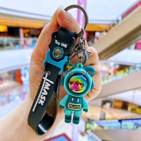 Resim Silver1 Zarif Anti-Kayıp Araba Anahtarlık Okul Çantası Çekicilik Bebek Yaratıcı Erkek ve Kadın Çift Yıldız Ayı Anahtarlık (Yurt Dışından) 