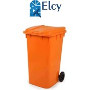 Resim Elcy 240 Lt Turuncu Çöp Konteyneri (Isıya Dayanıklı) 