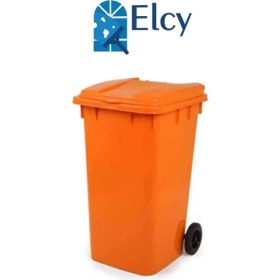 Resim Elcy 240 Lt Turuncu Çöp Konteyneri (Isıya Dayanıklı) 