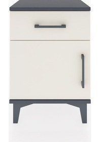 Resim Arges Komodin Tek Raflı Tek Kapaklı 44x30x64 Antrasit-aytaşı Antrasit 