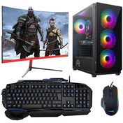 Resim DRx2761 Intel Core i3 10100F 23.6" 8 GB RAM 256 GB Nvme SSD 6 GB GTX1660 Super Curved FreeDOS Oyuncu Bilgisayarı Dragos