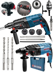 Resim Graizer Alman 9006 Xdrive Çelik Şanzuman Bakir Sargili Kırıcı Delici Hilti Matkap + 5 Adet Uç Yedek Mandren 