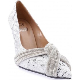 Resim Dgn Ysf-06-23y Kadin Silver Taşli Burgu Bantli Abiye Ayakkabi YSF-06-1563-R4450 Platin 