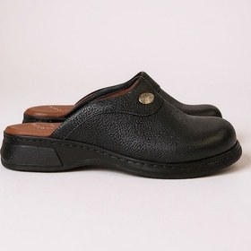 Resim Hipokrat Hp650 Hakiki Deri Ortopedik Sabo Terlik Doktor Hastane Aşçı İş Terliği Siyah 
