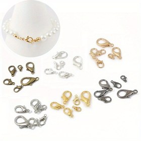 Resim 100 adet 12mm Alaşımlı Istakoz Tokası, Çok Renkli Takı Yapımı Malzemeleri, Bileklikler, Kolyeler, Anahtarlıklar, DIY El Sanatları Aksesuarları 