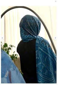 Resim 19V69 Italia 19v69 Italıa Krep Kumaş Yumuşak Dokulu Lacivert Desenli Şal 75 200 Etnik Desen Terletmez Kolay Şekil Alır Lacivert 