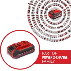 Resim Orijinal Einhell 18 V 4.0 Ah SEALED Power X-Change PLUS (18 V Akü, Su ve Toz Koruması, IP57 Koruma Sınıfı,Tüm PXC cihazları için evrensel kullanım, Şarj cihazı dahil değil) - 4511627 