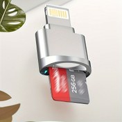Resim 1 adet Micro SD Kart Okuyucu Dönüştürücü, IPhone IPad için Uygun, OTG Micro SD/TF Kart Okuyucu Görüntüleyici Adaptörü, IPhone 14/14promax/13/12/Pro/11/X/XR/Max/8 için Hafıza Kartı Okuma, IOS 13 ve ExFAT & FAT32 desteği 