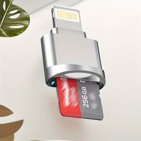Resim 1 adet Micro SD Kart Okuyucu Dönüştürücü, IPhone IPad için Uygun, OTG Micro SD/TF Kart Okuyucu Görüntüleyici Adaptörü, IPhone 14/14promax/13/12/Pro/11/X/XR/Max/8 için Hafıza Kartı Okuma, IOS 13 ve ExFAT & FAT32 desteği 