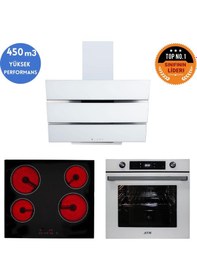 Resim Eminçelik ve Afm Tech VC640 + FM7701 + FM3251 Ankastre Set Beyaz 