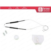 Resim Audi A6 C6 S6 4F 2004-2011 4/5 Kapı İçin Arka Sol Cam Kriko Seti 