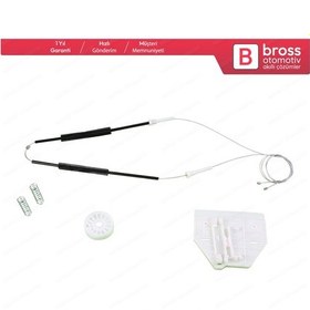 Resim Audi A6 C6 S6 4F 2004-2011 4/5 Kapı İçin Arka Sol Cam Kriko Seti 