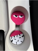 Resim AKBAŞ DESİGN Punch Nakışı 2li Araba Bardak Altlığı / Car Coaster 