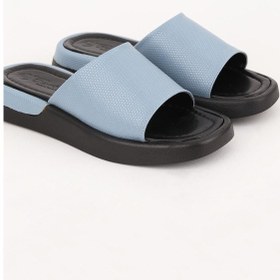 Resim Kadın Bebe Mavi Petek Düz Taban Terlik Mavi 