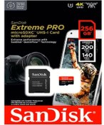 Resim Sandisk 256GB Extreme Pro MicroSDXC Hafıza Kartı (200MB/s) 