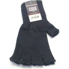 Resim Esin Erkek Yün Triko Kesik Parmak Eldiven 