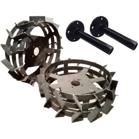 Resim Çapa Makinaları Demir Teker Ve Aks Takımı 400X8-28 Mm 