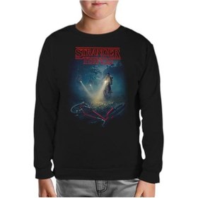 Resim Stranger Things - Bicycle Siyah Çocuk Sweatshirt Siyah 
