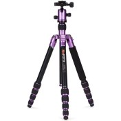 Resim Benro MeFOTO A-1350Q1P RoadTrip Aluminum Travel Tripod Kit (Purple) 