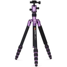 Resim Benro MeFOTO A-1350Q1P RoadTrip Aluminum Travel Tripod Kit (Purple) 