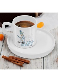 Resim Bk Gift Kişiye Özel Sunum Tabaklı Diş Hekimi Tasarımlı Kahve Fincanı-2, Sevgiliye Hediye, Arkadaşa Hediye, Diş Hekimi Hediye Kobitmeyen137781 Bk Gift 