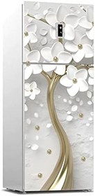 Resim Buzdolabı Sticker Kaplama Dolap Kaplama Etiketi 3d Beyaz Ağaç 2 