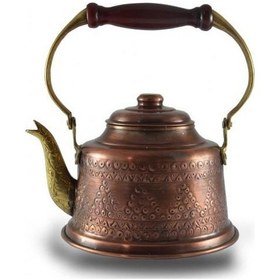 Resim Turna Bakır Maraş Demlik Zımba İşleme Oksit Turna1960-3 Bakır 